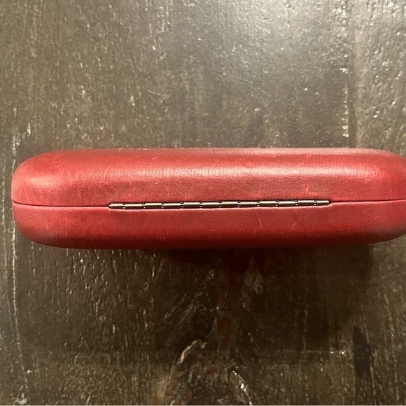 Faux Leather Spring Loaded Hard Shell Glass Case Protector Sunglasses Reading - Picture 2 of 5